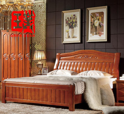 南康實木床特供 古典風格100%實木床 1.5米/1.8米臥