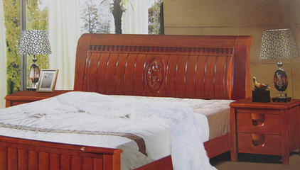 【騰達家具 實木床 臥室家具 家居家具 舒適 床 床頭柜】價格,廠家,圖片,床類,南康騰達家具廠-