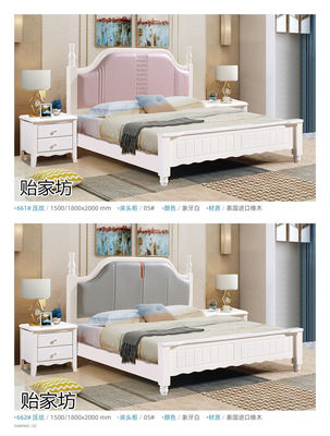 貽家坊家具,南康美式田園家具,江西韓式田園家具招商,白油實木床生產(chǎn)廠家