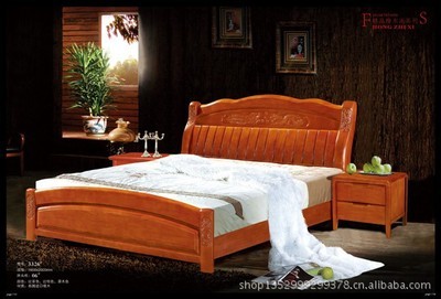 【供應實木床 高品質實木床 量大從優 古典風格】價格,廠家,圖片,床類,南康市美康廣告裝飾-