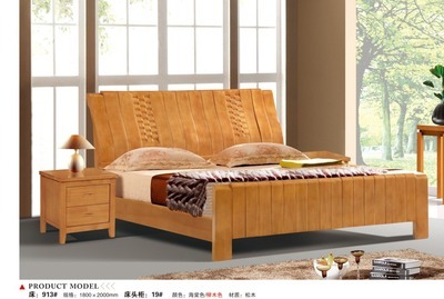 【【南康亮鑫緣家具】實木床913# 臥室實木床 雙人大床】價格,廠家,圖片,床類,南康市亮鑫家具-