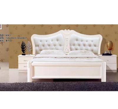 簡歐式雙人床 白色實木床 1.8米雙人床 億網家居套房系列