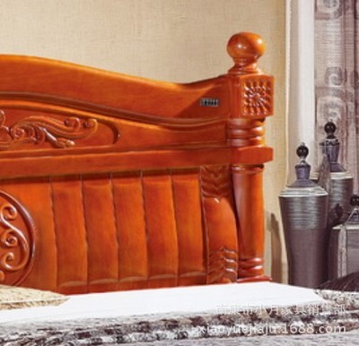 【特價熱銷床 1.8m橡木床 雙人實木床 現(xiàn)代簡約臥室家具 2015#】價格,廠家,圖片,床類,南康市小月家具銷售部-