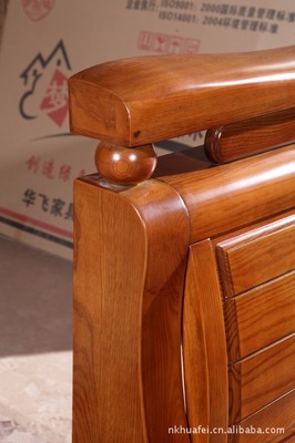 【廠家供應 夢家緣801榆木床、水曲柳床、白臘木床 1.5/1.8m實木床】價格,廠家,圖片,床類,南康華飛家具廠-