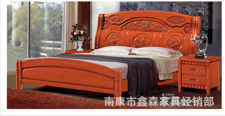 【熱銷(xiāo) 908#精品橡木床 1.8米實(shí)木床雙人床】?jī)r(jià)格,廠家,圖片,床類(lèi),南康市鑫森家具經(jīng)銷(xiāo)部-