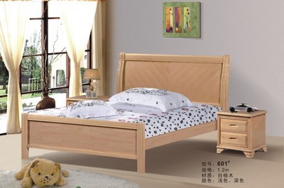 【【2012新款】【廠家直銷(xiāo)】批發(fā)零售實(shí)木床/雙人床601#,】?jī)r(jià)格,廠家,圖片,床類(lèi),南康市華星美家家具廠-