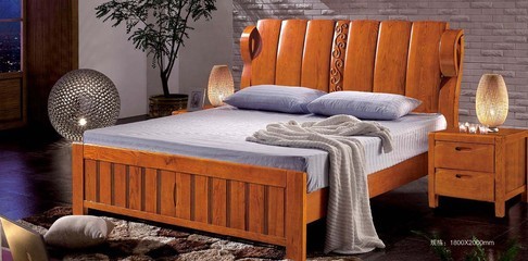 【廠家直銷(xiāo) 1.8*2米床 雙人榆木床 956# 南康實(shí)木床】?jī)r(jià)格,廠家,圖片,床類(lèi),南康市龍緣木業(yè)廠-