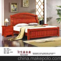 【實木床床板床頭柜床子實木大床 2013年床方家具最新流行工廠床頭】價格,廠家,圖片,成套家具,南康家具廠-