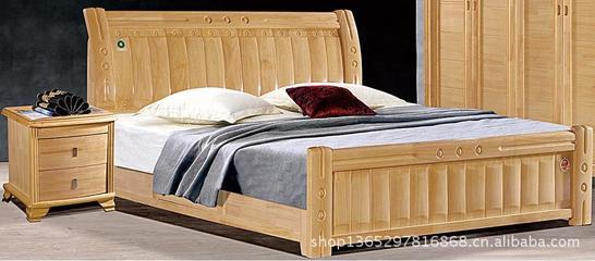 【南康實木家具廠家 皇居賽歐品牌床 簡約雙人實木床#310】價格,廠家,圖片,床類,江西皇都家具實業(yè)-