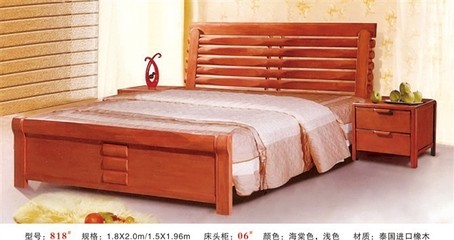 床類-大量供應橡木床1.8米雙人床1.5米實木床813#-床類盡在阿里巴巴-南康.