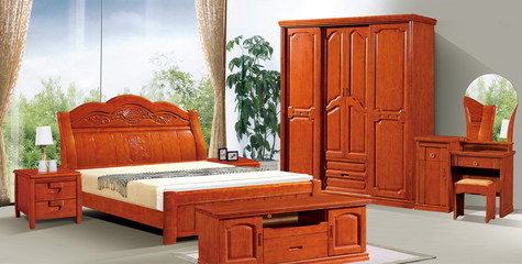 南康現代雙人雕花高檔實木床 100%純實木，巨劃算的家居優選